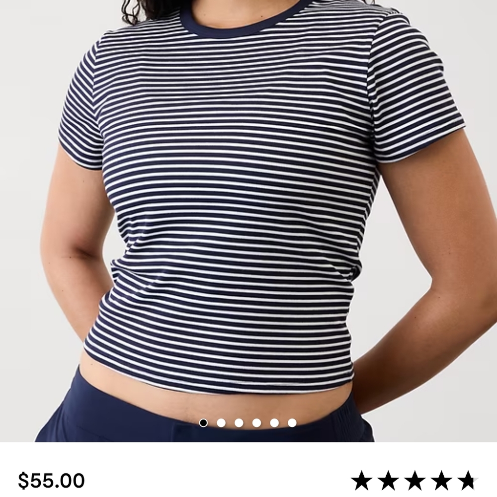 Athleta Signature Rib Crop Tee